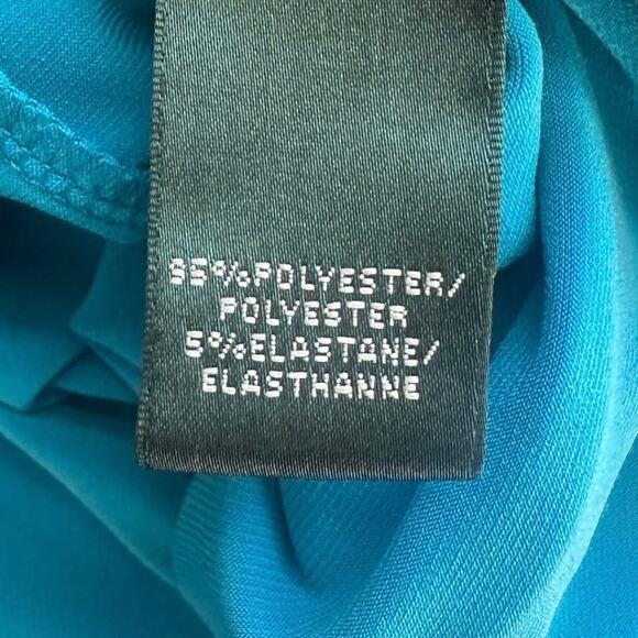 Lauren Ralph Lauren Teal Knot Front Dress – Size 8 - Picture 6 of 8